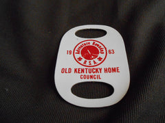 Advenutre Roundup, Old Kentucky Home Council 1963 neckerchief slide -the carolina trader
