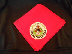 Camp Staff Philadelphia Council Patch on red Neckerchief