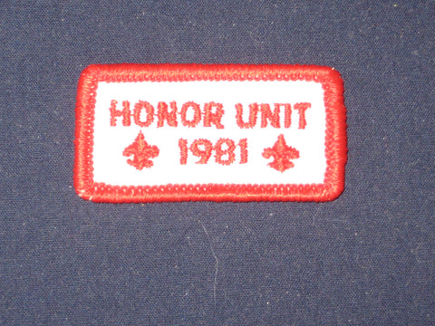 Honor Unit 1981 patch