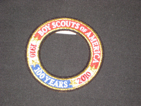 World Crest patch BSA 100th Anniversary 2010 Ring