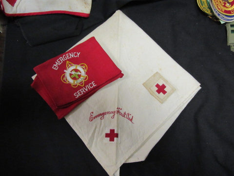 Emergency First Aid Neckerchief, Armband, & Shirt Loop, 1940s
