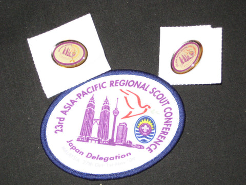 Asia-Pacific 23rd Regional Scout Conference Japan Delegation Patch and Pins