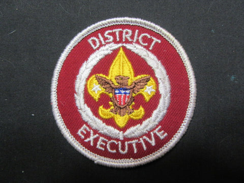 District Executive Patch, Dark Red Plastic Back