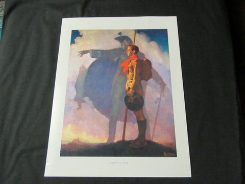 A Scout is Loyal, Norman Rockwell Boy Scout Print 11 by 14