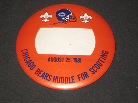 Chicago Bears Huddle for Scouting Nametag Pinback Button