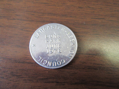 Lancaster-Lebanon Council 1978 Long Park Coin