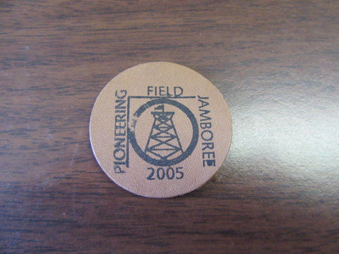 2005 National Jamboree Pioneering Field Jamboree Leather Disk