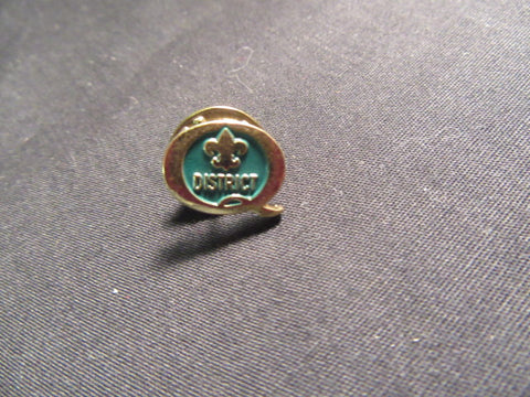 Quality District Pin, 1988 Gold on Dark Green