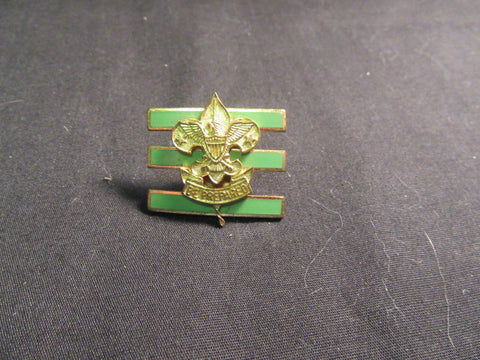 JASM Junior Assistant Scoutmaster Hat Pin 1930-40's, Light Green
