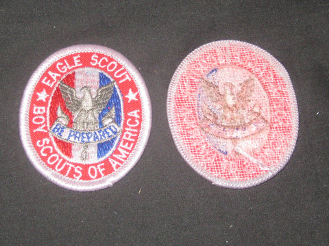 Eagle Scout Patch Type 8 dark eagle light plastic back