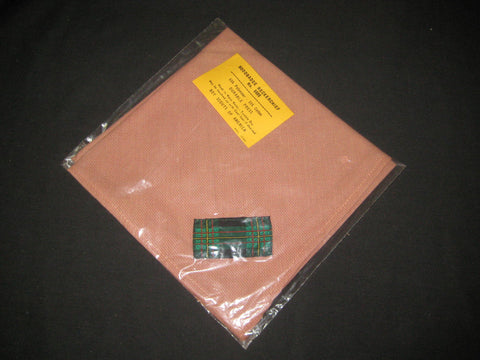 Wood Badge Plaid Neckerchief, medium tan color