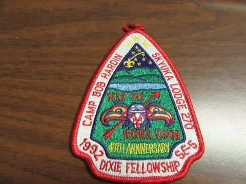 1992 SE-5 Dixie Fellowship Staff Red Border Pocket Patch