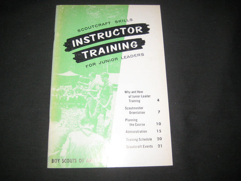 Scoutcraft Skills, Instructor Training For Junior Leaders Booklet