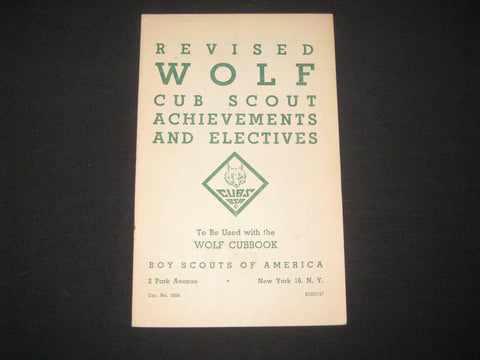 Revised Wolf Cub Scout Achievements and Electives 1947