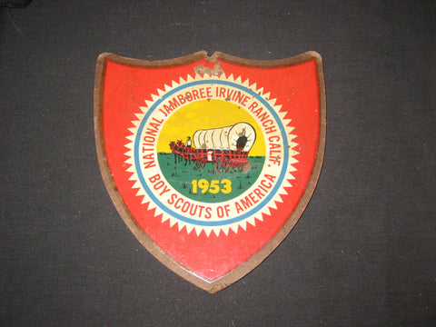1953 National Jamboree Wooden Shield Shaped Plaque