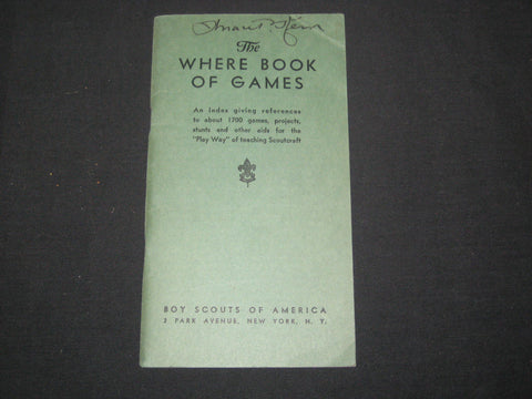 Where Book of Games, BSA, 1933