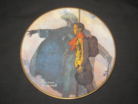A Scout is Loyal Norman Rockwell Boy Scout Plate