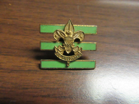 JASM Junior Assistant Scoutmaster Bright Green Campaign Hat Pin