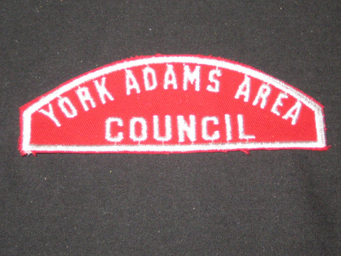 York-Adams Area Council Red & White Strip