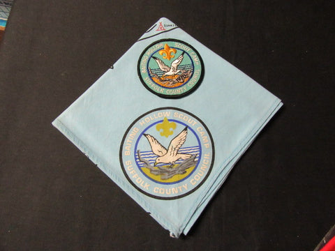 Baiting Hollow Scout Camp light Blue Neckerchief and 1970 Pocket Patch