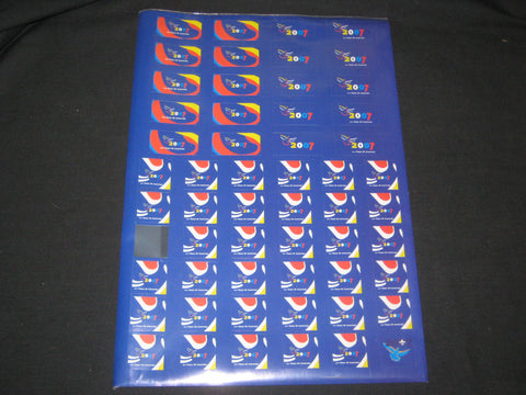 2007 World Jamboree Sheet of Blue Stickons
