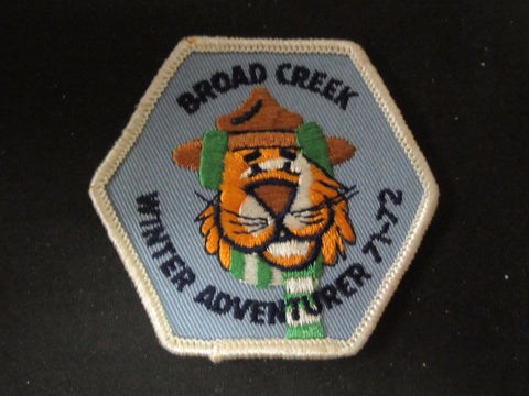 Broad Creek Scout Camp Winter Adventurer 1971-72 Patch