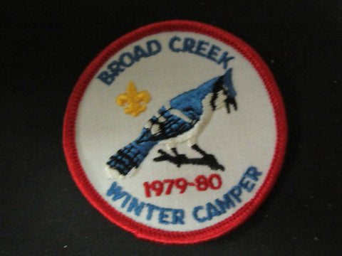 Broad Creek Scout Camp 1979-80 Winter Camper Patch