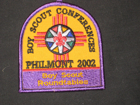 Philmont Boy Scout Conferences 2002 Boy Scout Roundtables Patch