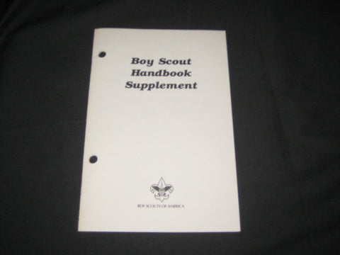 Boy Scout Handbook Supplement 1989
