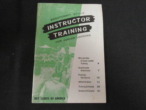 Scoutcraft Skills Instructor Training for Junior Leaders, 1963