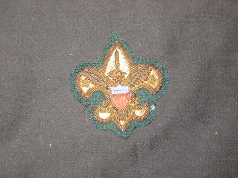 Gold Bullion Boy Scout Emblem for 1970s Green Blazer