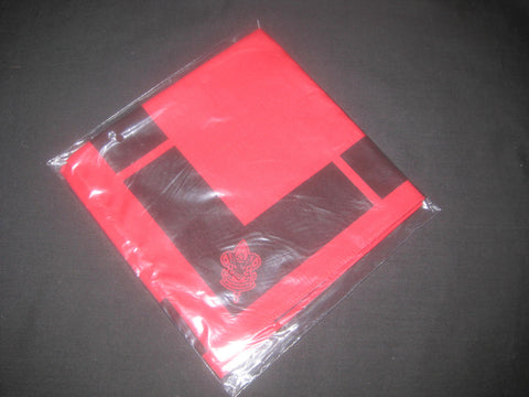 Black on Red Full Square Neckerchief, repro