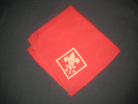 White on Red Full Square Neckerchief