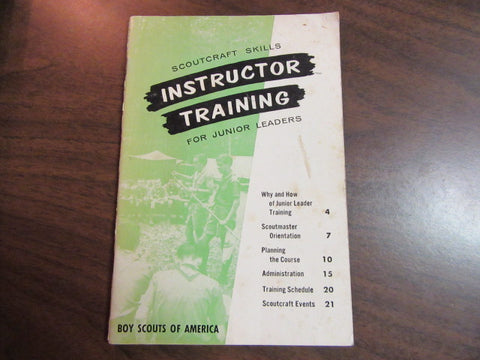 Scoutcraft Skills Instructor Training for Junior Leaders, Sept. 1968