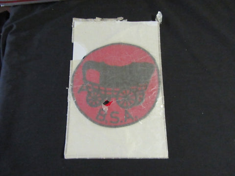 Covered Wagon Red & Black Patrol Flag, 1960's