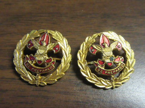 District Executive Collar Brass Pin, pair of 2
