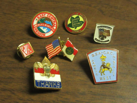 Boy Scout Hat Pins lot of 7 Pins