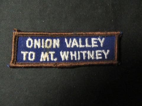 Onion Valley to Mt. Whitney Segment