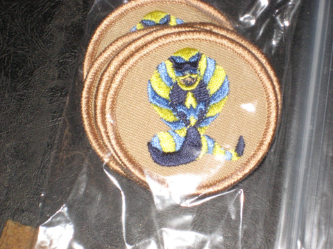 Cobra with Webelos emblem tan Patrol Medallions Lot of 6