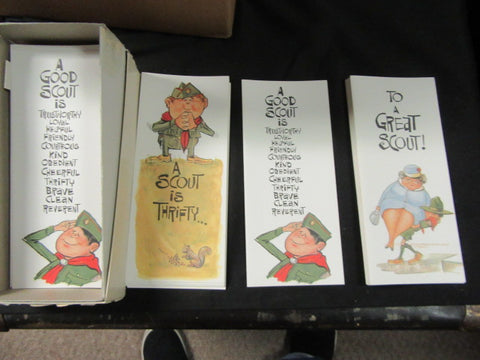 Box of 22 Boy Scout Birthday Cards, Humorous, 1960's