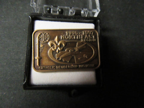Northeast Region 1996-97 Catholic Membership Initiative Bronze Lapel Pin