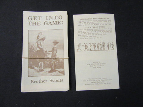 Westchester-Putnam Council 12 Get Into the Game! Brother Scouts Folders