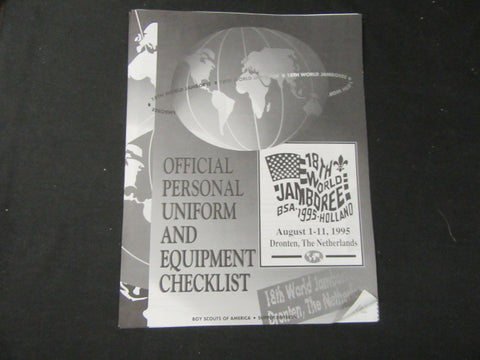 1995 World Jamboree Uniform and Equipment Order Form