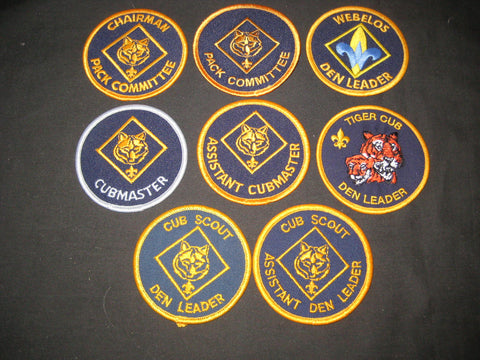 8 Different Cub Scout Position Patches