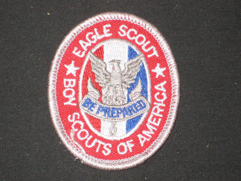 Eagle Scout Rank Patch, dark gray eagle and scroll, 2010 Back