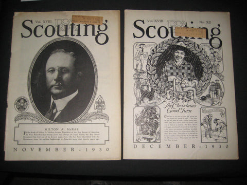 Scouting Magazine issues November and December 1930