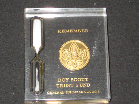 General Sullivan Council Boy Scout Trust Fund Lucite Paperweight