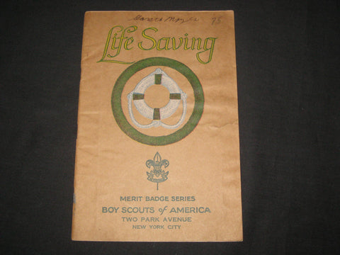 Lifesaving Merit Badge Pamphlet Jan. 1938