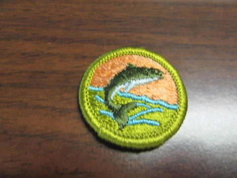 Fishing Blue Waffle Back Merit Badge