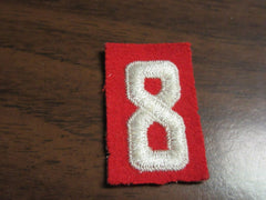 Numeral 8 Red and White Felt